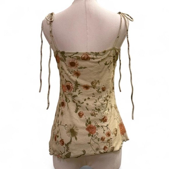 Cottage core boho festival tank sz S floral feminine romantic summer girly - Picture 2 of 7